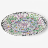 マンダラフロリブンダデザインオン紙プレート ペーパープレート (アングル)