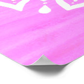 マンダラフローラピンクホワイトウォーター色 ポスター (角)