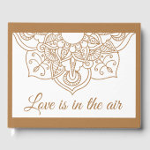 マンダラブラウンボホインディアンヴィンモダンテージウェディング ゲストブック (正面)