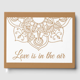 マンダラブラウンボホインディアンヴィンモダンテージウェディング ゲストブック