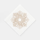 マンダラブラウンボホインディアンヴィンモダンテージウェディング スタンダードランチョンナプキン (角)