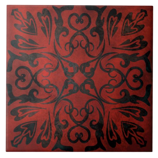 マンダラブラックのロマンエレガントティックな陶器タイル タイル (正面)