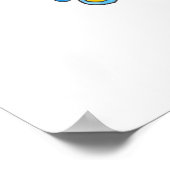 マンダラブルーターコイズイエローウォーター色 ポスター (角)