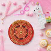 マンダラプレート, 9"ラウンド紙プレート ペーパープレート (パーティー)