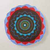 マンダラベクターアート、ラウンドクッション ラウンドクッション (裏面)