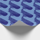 マンダラホエールシルエットパターン ラッピングペーパー (角)