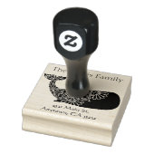 マンダラホエールシルエットパーソナライズされた ラバースタンプ (スタンプ)