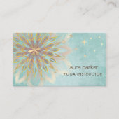 マンダラホリスティックンロータスフローラゼンヨガティール(緑がかった色) 名刺 (正面)
