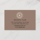 マンダラホリスティックンロータスフローラ禅瞑想ヨガ 名刺 (裏面)