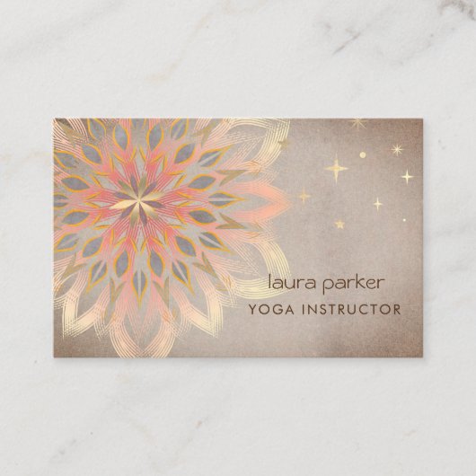 マンダラホリスティックンロータスフローラ禅瞑想ヨガ 名刺 (正面)