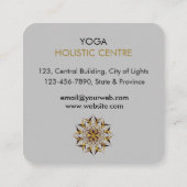マンダラボホトライバルアートヨガマッサージセラピー スクエア名刺 (裏面)