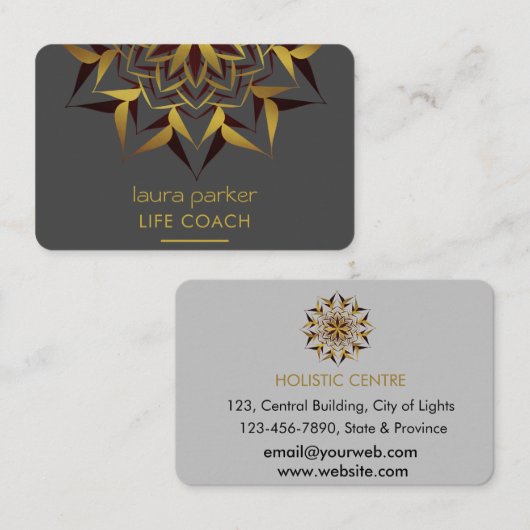 マンダラボホトライバルアートヨガマッサージセラピー 名刺 (正面/裏面)