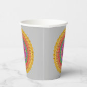 マンダラボールイエロークロシェスタイル- 紙コップ (右)
