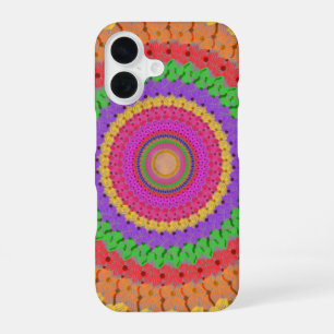 マンダラボールイエロークロシェスタイル- iPhone 16ケース