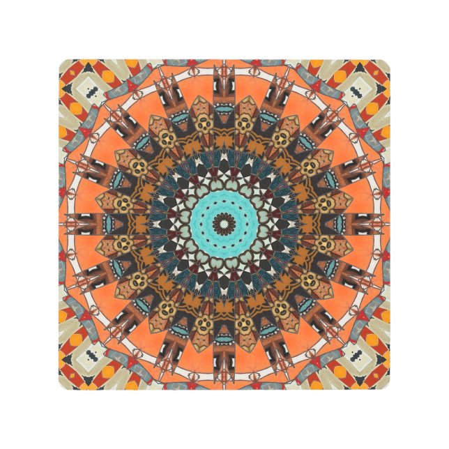 マンダラメタルウォールアート メタルプリント (正面)