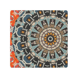 マンダラメタルウォールアート メタルプリント