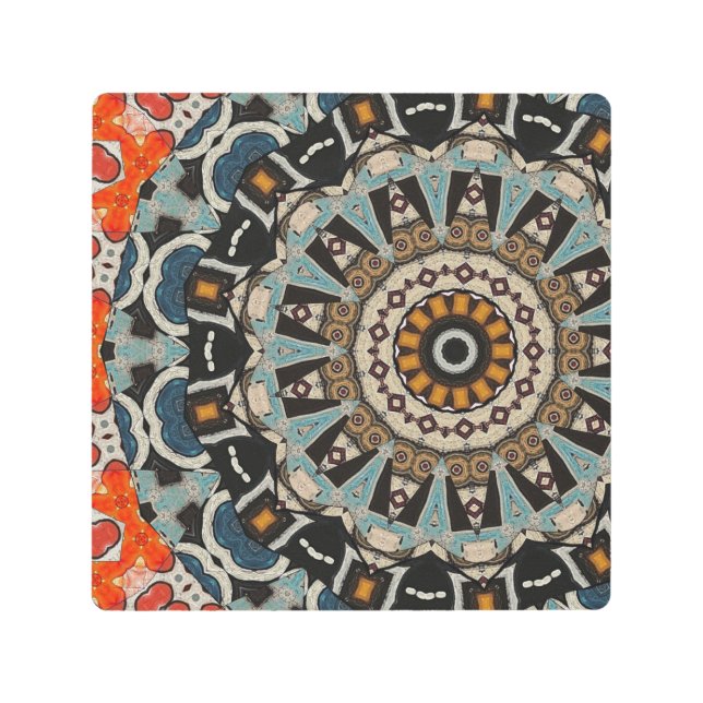 マンダラメタルウォールアート メタルプリント (正面)