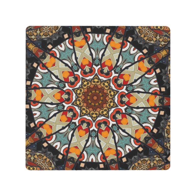 マンダラメタルウォールアート メタルプリント (正面)