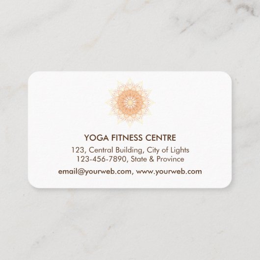 マンダラメディテーションヨガロータスボホヴィンテージ 名刺 (裏面)