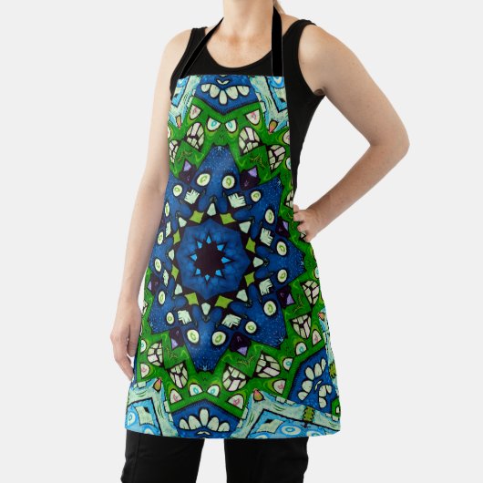 マンダラモザイクロゼットボホレトロヒッピー エプロン (インサイチュ)