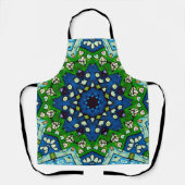 マンダラモザイクロゼットボホレトロヒッピー エプロン (正面)