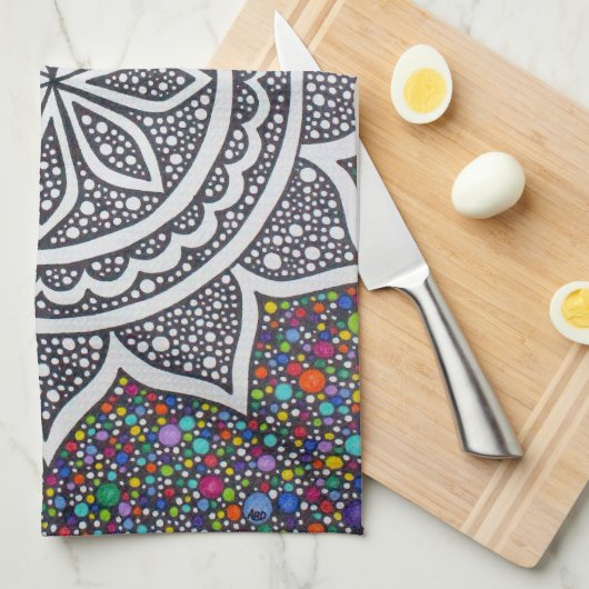 マンダラモザイク2025 キッチンタオル (四つ折り)