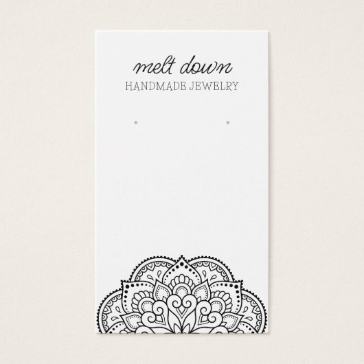 マンダラモダンイヤリングジュエリー表示カード (正面)