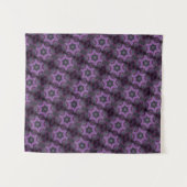 マンダラモダンカラーピンクブラックバラタペストリー タペストリー (正面(横))