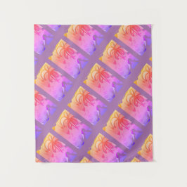 マンダラモダンカラーピンクライトツリータペストリー タペストリー