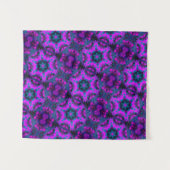 マンダラモダンカラーピンク深いバラタペストリー タペストリー (正面(横))