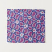 マンダラモダンカラー黒ピンクローズタペストリー タペストリー (正面(横))