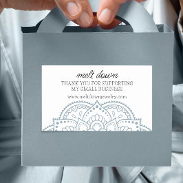 マンダラモダンサンキュースモールビジネス 長方形シール