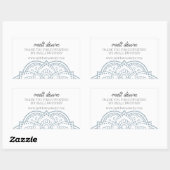 マンダラモダンサンキュースモールビジネス 長方形シール (シート)