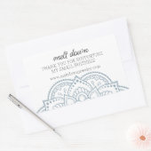 マンダラモダンサンキュースモールビジネス 長方形シール (封筒)