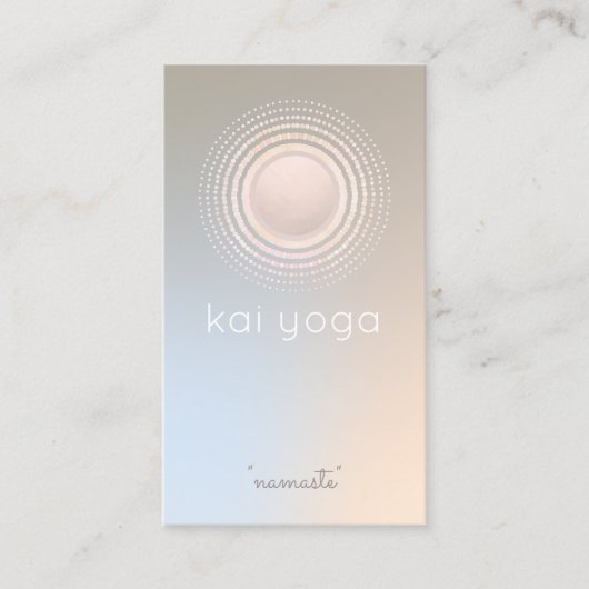 マンダラモダンサークルロゴ、ヨガインストラクター 名刺 (正面)