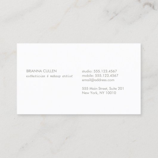 マンダラモダンサークルロゴ、美しいサロン 名刺 (裏面)