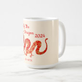 マンダラモダンドラゴン2024中国の新年 コーヒーマグカップ (正面右)