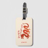 マンダラモダンドラゴン2024中国の新年 ラゲッジタグ (正面縦)