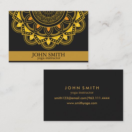 マンダラモダンヨガインストラクタービジネスビジネスCa 名刺 (正面/裏面)