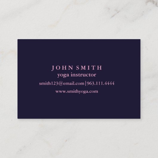 マンダラモダンヨガインストラクター 名刺 (裏面)