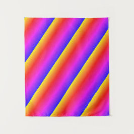 マンダラモダンライン – ピンクパープルオレンジバラ タペストリー