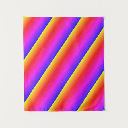 マンダラモダンライン – ピンクパープルオレンジバラ タペストリー (正面)