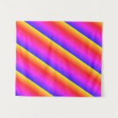 マンダラモダンライン – ピンクパープルオレンジバラ タペストリー (正面(横))