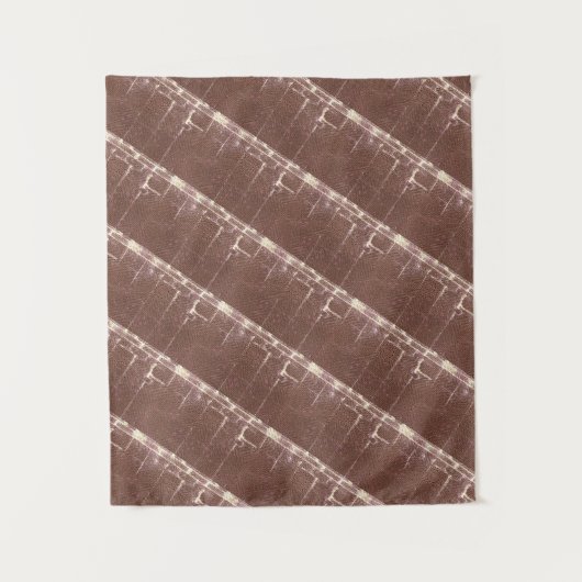 マンダラモダンライン – ブラウンライトタペストリー タペストリー (正面)