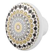 マンダラモダン万華鏡のように千変万化するパターンメダリオン セラミックノブ (右)