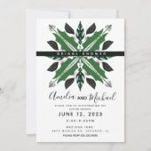 マンダラモダン手描きフローラブライダルシャワー 招待状 (正面)