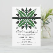 マンダラモダン手描きフローラブライダルシャワー 招待状 (スタンド正面)