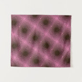 マンダラモダン – ピンクブラックバラタペストリー タペストリー (正面(横))