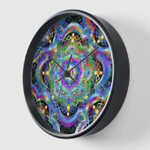 マンダラユニバースカサイケデリックラー 壁時計 (傾斜)
