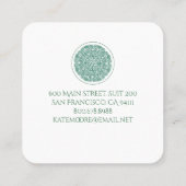 マンダラヨガの宇宙のシンボル スクエア名刺 (裏面)